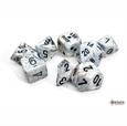 Lab Dice: Marble Calcite/Black Poly 7-Dice Set